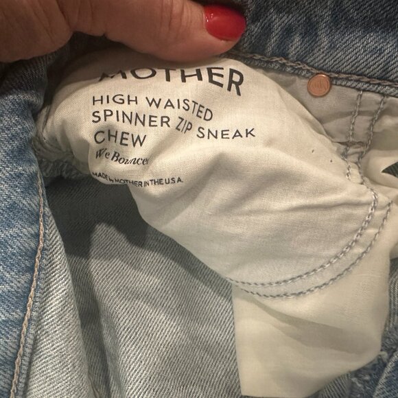 Mother Superior High Waisted Spinner Zip Chew We Bounced Jeans - Picture 8 of 11